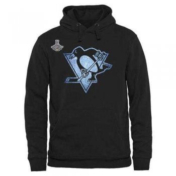 Pittsburgh Penguins Rinkside Pond Hockey 2016 Stanley Cup Champions Pullover Hoodie Black