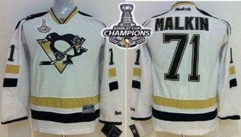 Youth Pittsburgh Penguins #71 Evgeni Malkin White 2014 Stadium Series 2016 Stanley Cup Champions Stitched NHL Jersey