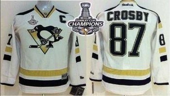 Youth Pittsburgh Penguins #87 Sidney Crosby White 2014 Stadium Series 2016 Stanley Cup Champions Stitched NHL Jersey