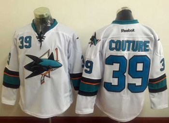 San Jose Sharks #39 Logan Couture White Stitched NHL Jersey