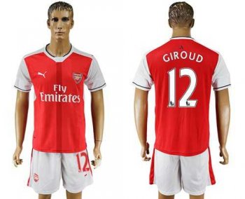 Arsenal #12 Giroud Home Soccer Club Jersey