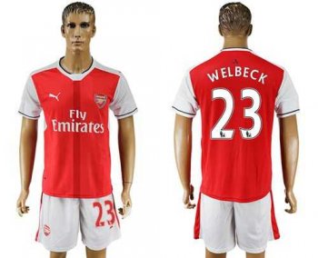 Arsenal #23 Welbeck Home Soccer Club Jersey