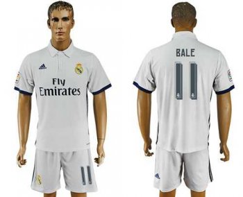 Real Madrid #11 Bale White Home Soccer Club Jersey