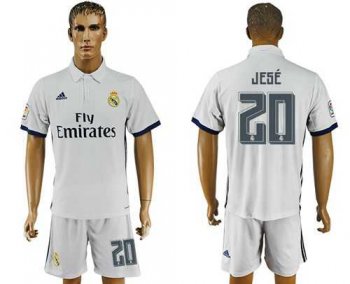 Real Madrid #20 Jese White Home Soccer Club Jersey