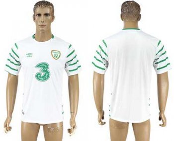 Ireland Blank White Away Soccer Country Jersey