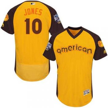 Baltimore Orioles #10 Adam Jones Gold Flexbase Authentic Collection 2016 All-Star American League Stitched Baseball Jersey