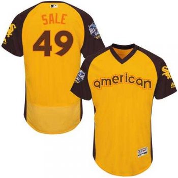 Chicago White Sox #49 Chris Sale Gold Flexbase Authentic Collection 2016 All-Star American League Stitched Baseball Jersey