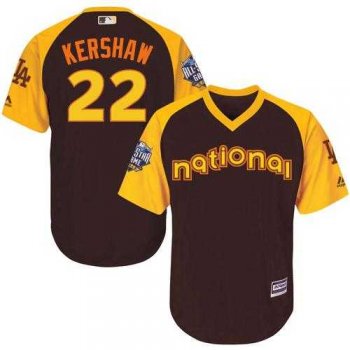 Youth Los Angeles Dodgers #22 Clayton Kershaw Brown 2016 All-Star National League Stitched Baseball Jersey