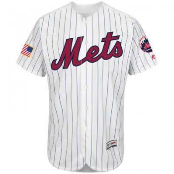 New York Mets Blank White Stitched 2016 Fashion Stars & Stripes Flex Base Baseball Jersey