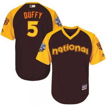 Youth San Francisco Giants #5 Matt Duffy Brown 2016 All-Star National League Stitched Baseball Jersey