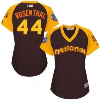 Women's St.Louis Cardinals #44 Trevor Rosenthal Brown 2016 All-Star National League Stitched Baseball Jersey