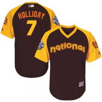 Youth St.Louis Cardinals #7 Matt Holliday Brown 2016 All-Star National League Stitched Baseball Jersey