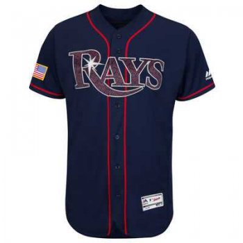 Tampa Bay Rays Blank Navy Blue Stitched 2016 Fashion Stars & Stripes Flex Base Baseball Jersey