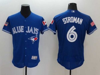 Men's Toronto Blue Jays #6 Marcus Stroman Royal Blue Stitched 2016 Fashion Stars & Stripes Flex Base Baseball Jersey