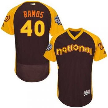 Washington Nationals #40 Wilson Ramos Brown Flexbase Authentic Collection 2016 All-Star National League Stitched Baseball Jersey