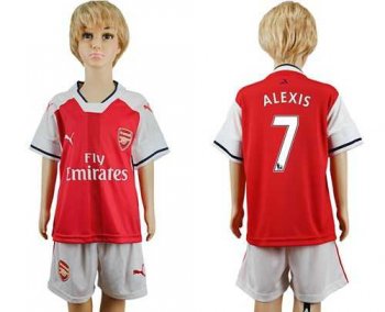 Arsenal #7 Alexis Home Kid Soccer Club Jersey