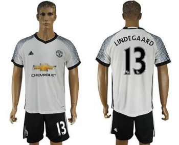 Manchester United #13 Lindegaard White Soccer Club Jersey