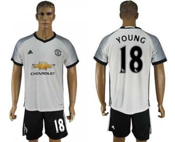 Manchester United #18 Young White Soccer Club Jersey