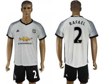 Manchester United #2 Rafael White Soccer Club Jersey