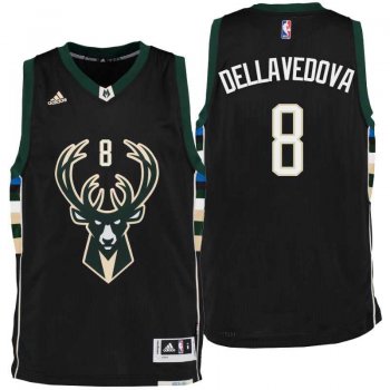 Milwaukee Bucks #8 Matthew Dellavedova Alternate Black New Swingman Jersey