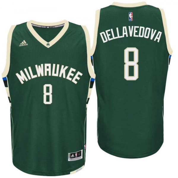 Milwaukee Bucks #8 Matthew Dellavedova Road Green New Swingman Jersey