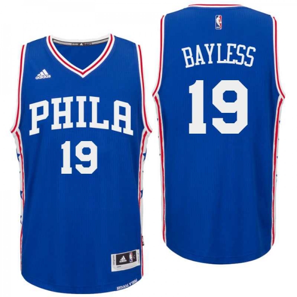 Philadelphia 76ers #19 Jerryd Bayless Road Blue New Swingman Jersey