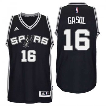 San Antonio Spurs #16 Pau Gasol New Swingman Road Black Jersey