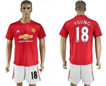 Manchester United #18 Young Red Home Soccer Club Jersey