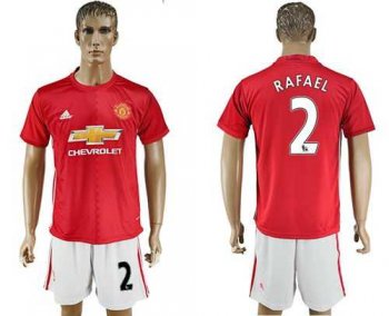 Manchester United #2 Rafael Red Home Soccer Club Jersey