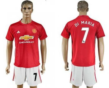 Manchester United #7 Di Maria Red Home Soccer Club Jersey