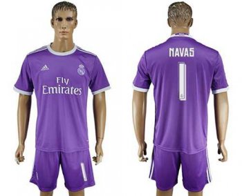 Real Madrid #1 Navas Away Soccer Club Jersey