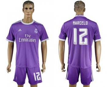 Real Madrid #12 Marcelo Away Soccer Club Jersey