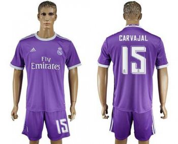 Real Madrid #15 Carvajal Away Soccer Club Jersey