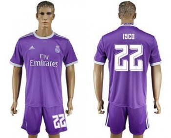 Real Madrid #22 Isco Away Soccer Club Jersey