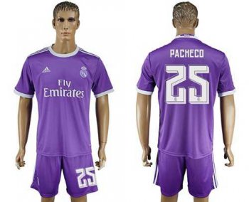 Real Madrid #25 Pacheco Away Soccer Club Jersey