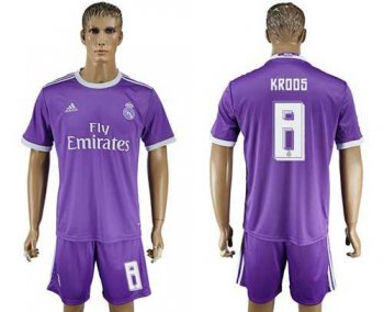 Real Madrid #8 Kroos Away Soccer Club Jersey