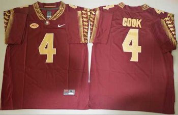 Florida State Seminoles #4 Dalvin Cook Red Stitched NCAA Jersey