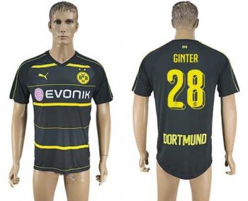 Dortmund #28 Ginter Away Soccer Club Jersey