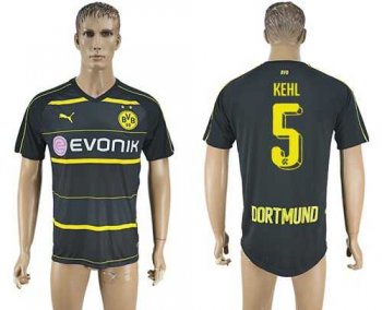 Dortmund #5 Kehl Away Soccer Club Jersey