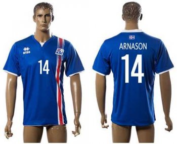 Iceland #14 Arnason Home Soccer Country Jersey