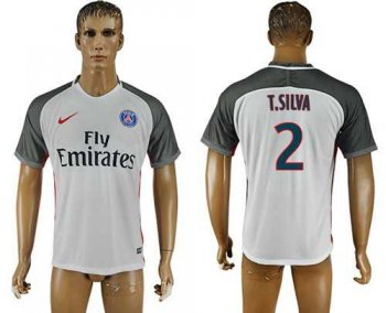 Paris Saint-Germain #2 T Silva Away Soccer Club Jersey