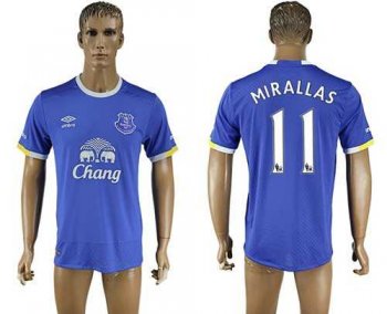 Everton #11 Mirallas Home Soccer Club Jersey