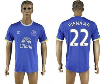 Everton #22 Pienaar Home Soccer Club Jersey