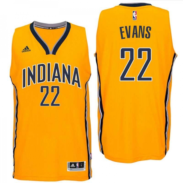 Indiana Pacers #22 Jeremy Evans 2016 Alternate Gold New Swingman Jersey