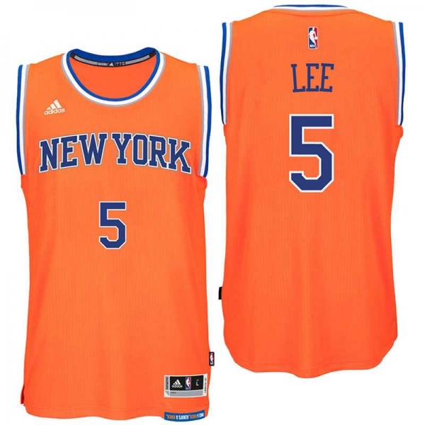 New York Knicks #5 Courtney Lee 2016 Alternate Orange New Swingman Jersey