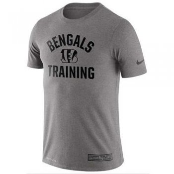 Men's Cincinnati Bengals Nike Heathered Gray Training Performance T-Shirt