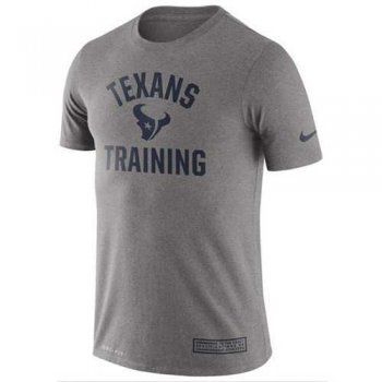 Men's Houston Texans Nike Heathered Gray Training Performance T-Shirt