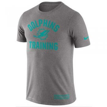 Men's Miami Dolphins Nike Heathered Gray Training Performance T-Shirt