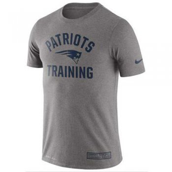 Men's New England Patriots Nike Heathered Gray Training Performance T-Shirt