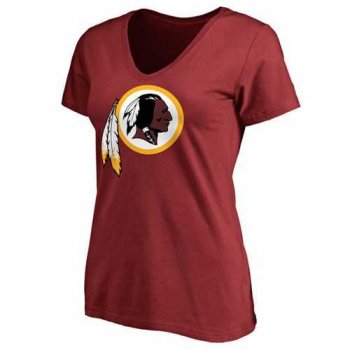 Women's Washington Redskins Pro Line Primary Team Logo Slim Fit T-Shirt Red